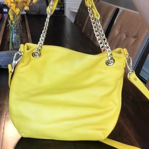 michael kors yellow leather bag